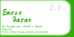 emese hatar business card